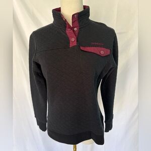 Spyder Quilted Pullover Sweater - Black & Maroon M